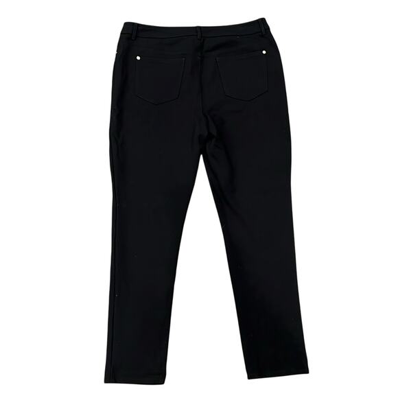 Chico's Women's So Slimming Refined Ponte Ankle Pants Black Size 10 - Picture 3 of 10